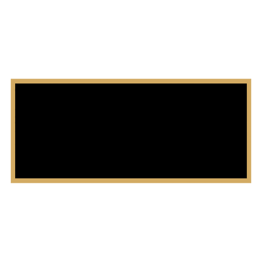1" x 2 1/4" Black Laserable Brass Plaque Plate with Gold Border