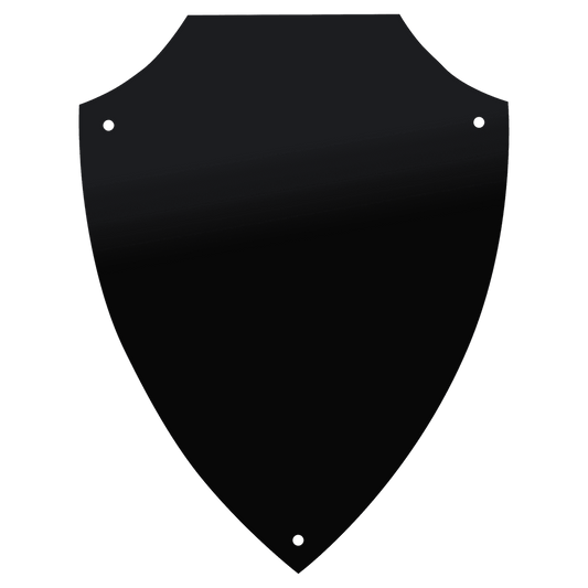 4 1/4" x 5 5/8" Laserable Black Brass Shield Plate