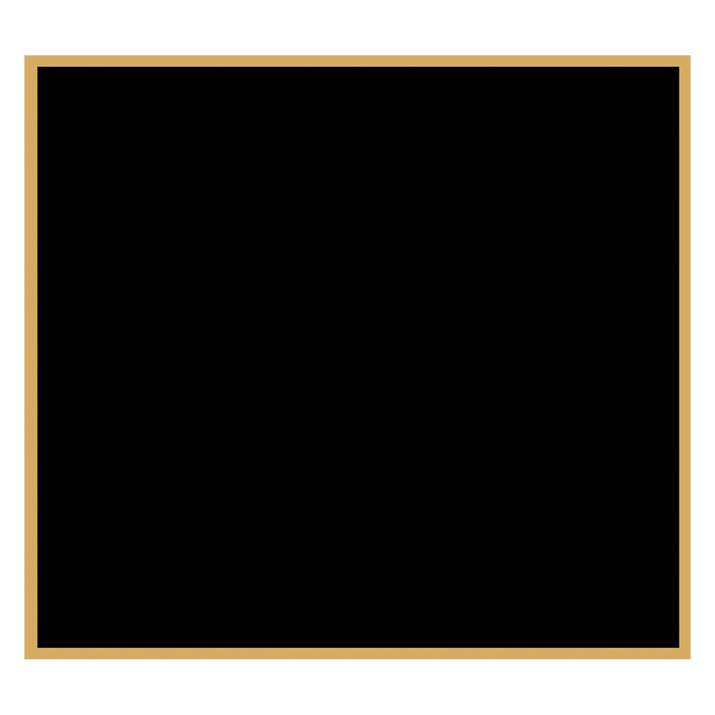 2 1/2" x 2 3/4" Black Laserable Brass Plaque Plate with Gold Border