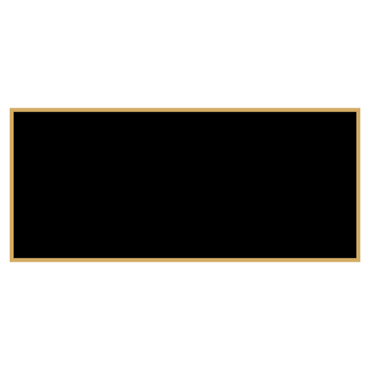 1 5/8" x 3 5/8" Black Laserable Brass Plaque Plate with Gold Border