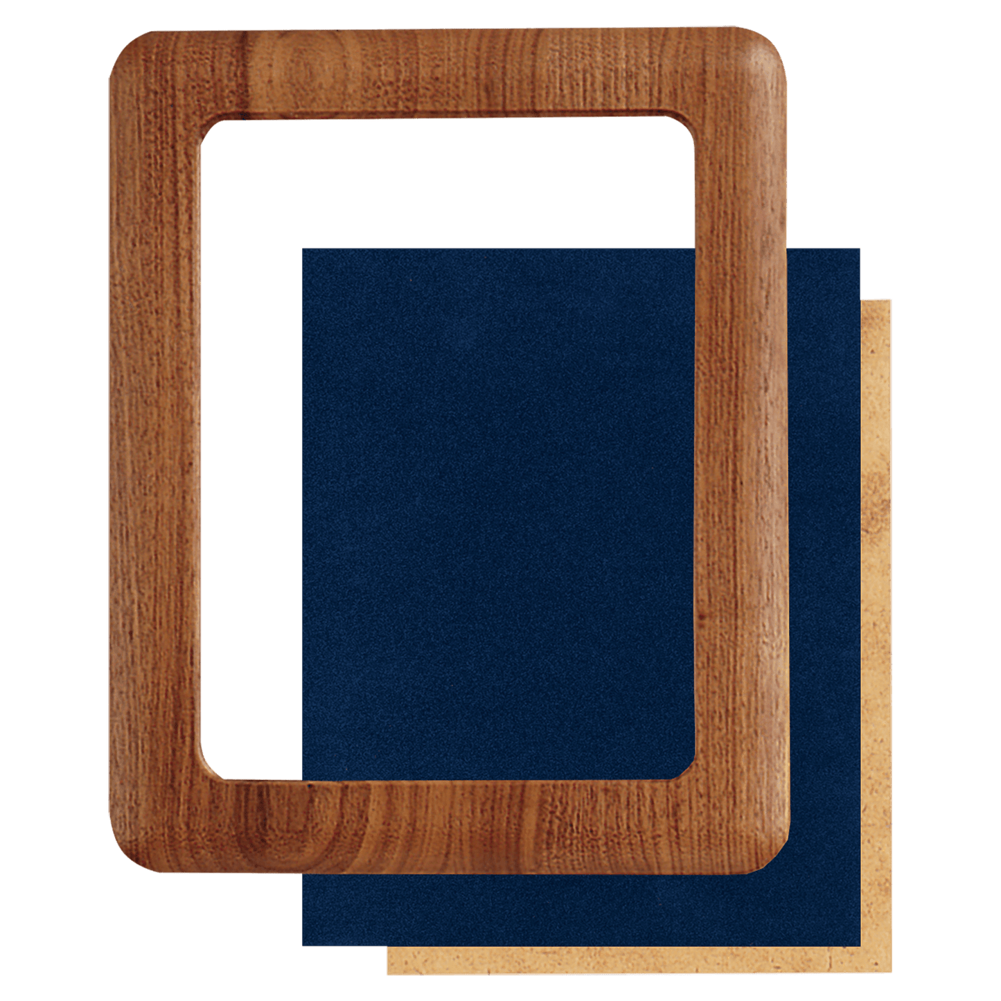 12" x 15" American Walnut Airflyte Frame with Blue Velour Backing