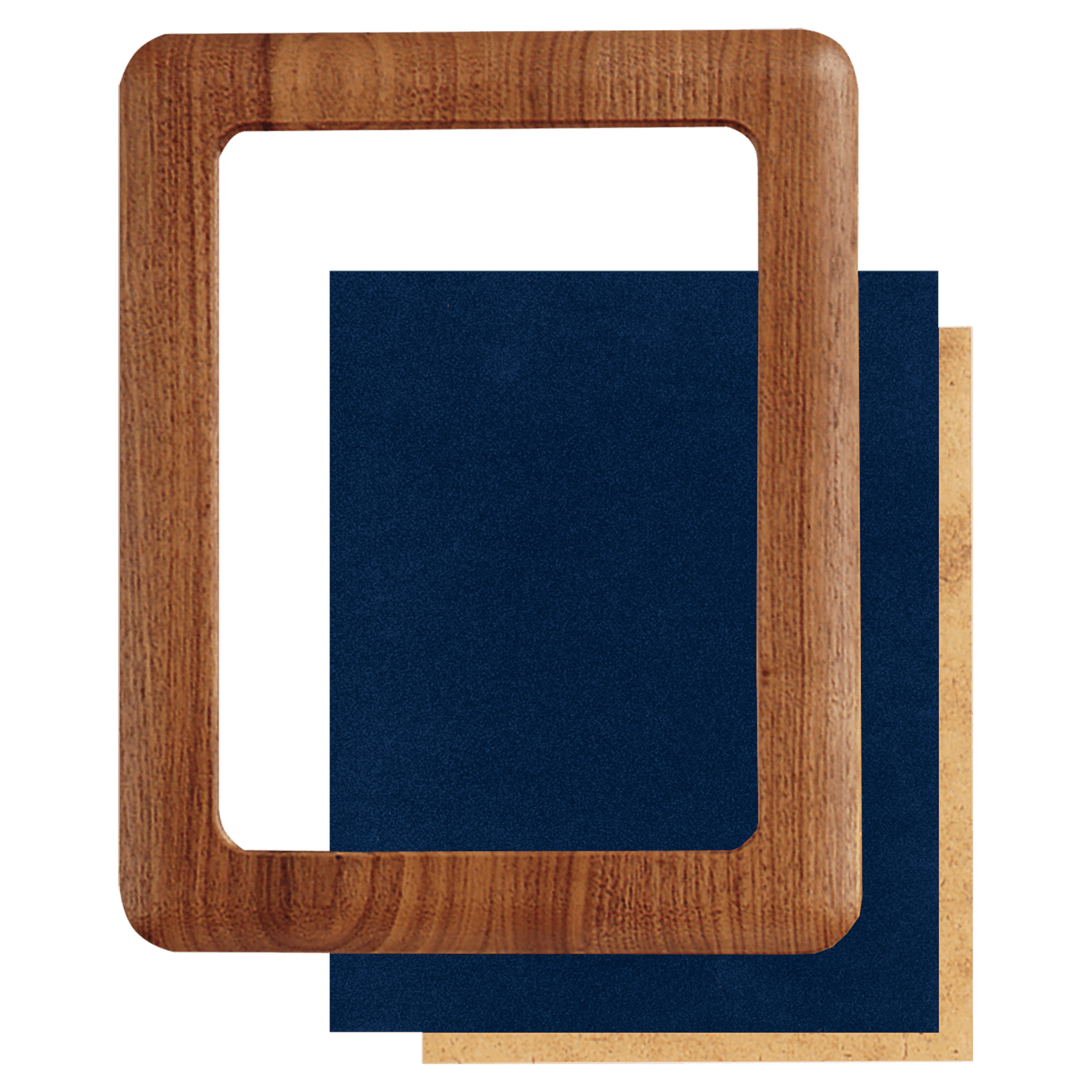 12" x 15" American Walnut Airflyte Frame with Blue Velour Backing