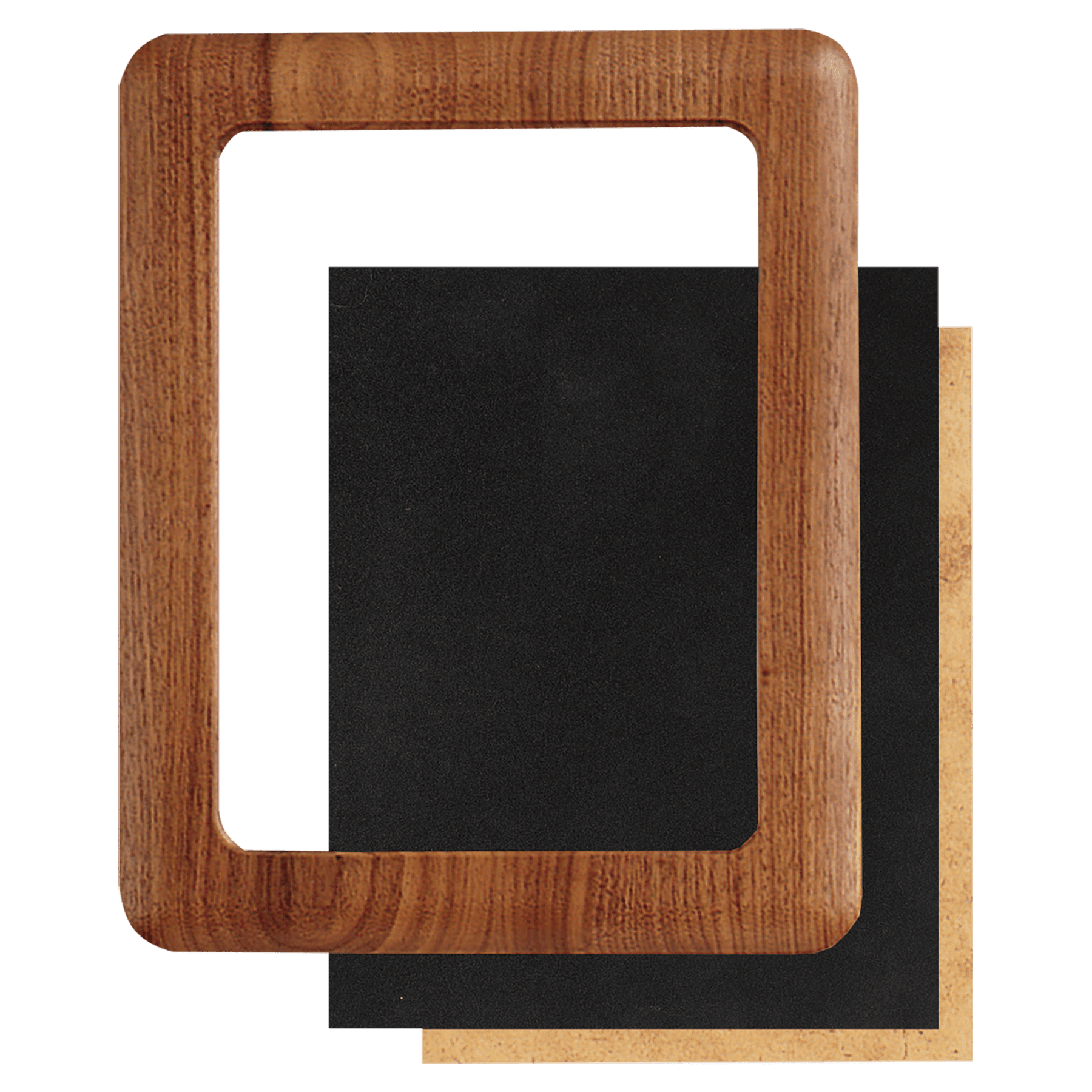 14" x 17" American Walnut Airflyte Frame Kit with Black Velour Backing