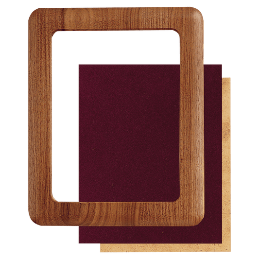 14" x 17" American Walnut Airflyte Frame Kit with Maroon Velour Backing