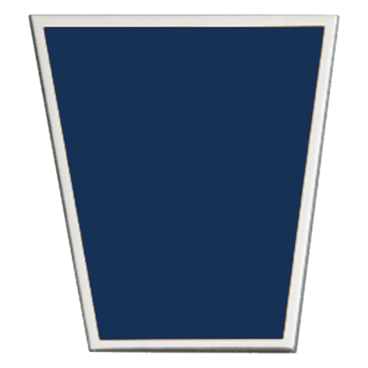 1 7/8" x 2 3/8" Laserable Aluminum Blue Plate with Silver Border and Adhesive Backing