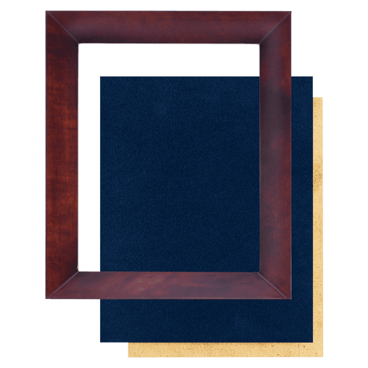 Airflyte Matte Cherry Finish Frame Kit with Blue Velour Backing