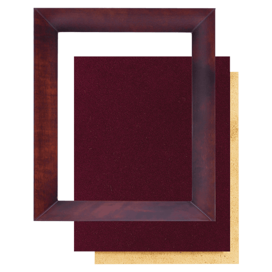 Airflyte Matte Cherry Finish Frame Kit with Maroon Velour Backing