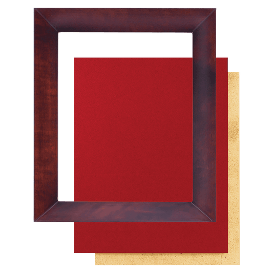Airflyte Matte Cherry Finish Frame Kit with Red Velour Backing