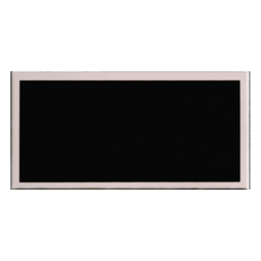 7/8" x 2 3/4" Laserable Aluminum Black Plate with Silver Border