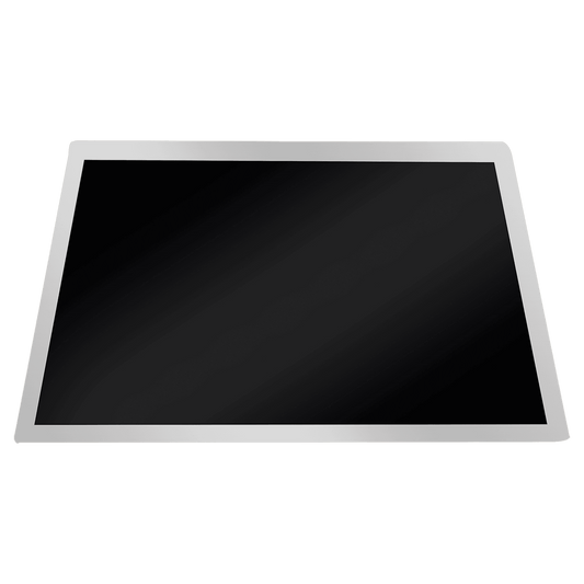 1 1/2" x 2 7/8" Laserable Aluminum Black Plate with Silver Border