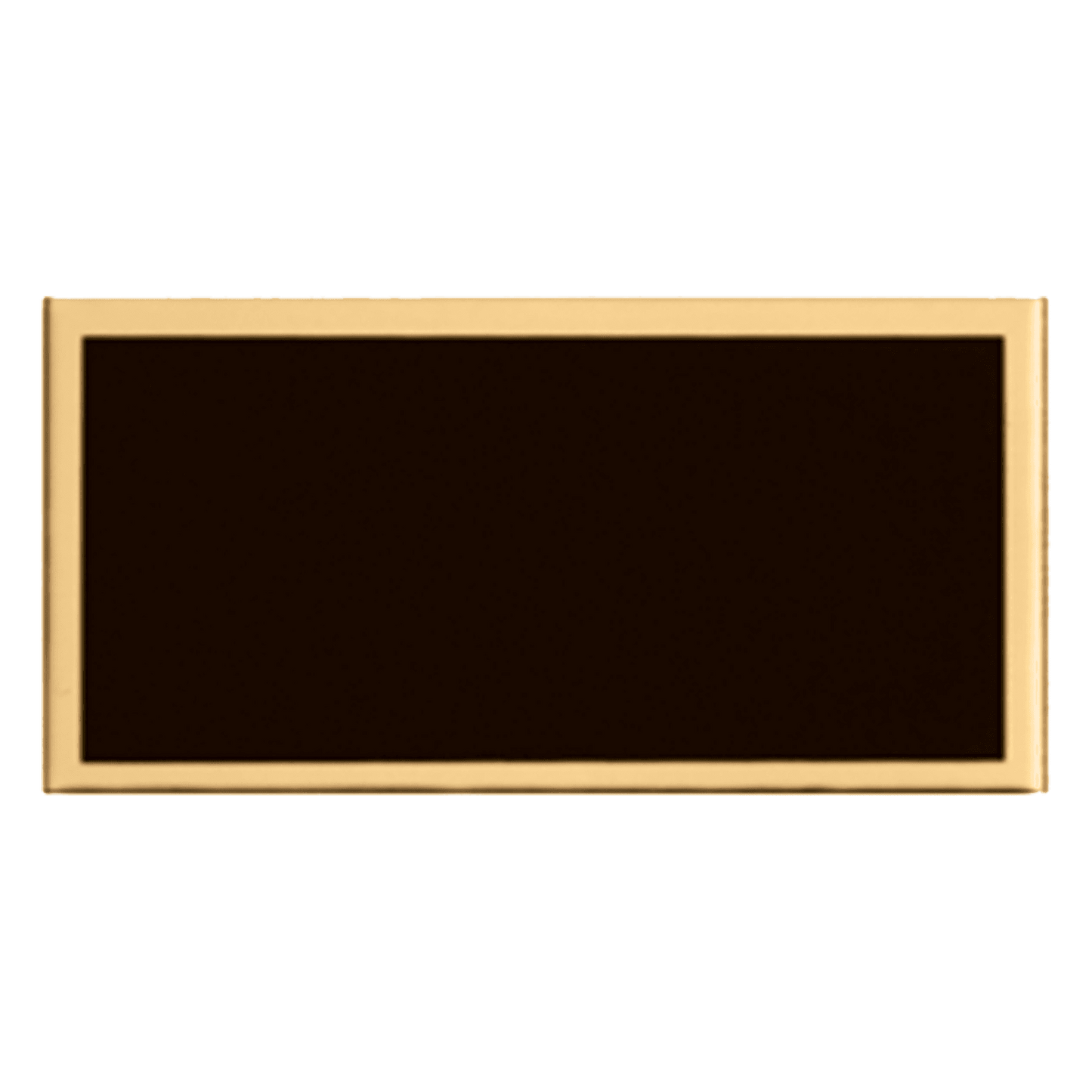 1 1/2" x 3" Laserable Gold Aluminum Black Plate with Gold Border