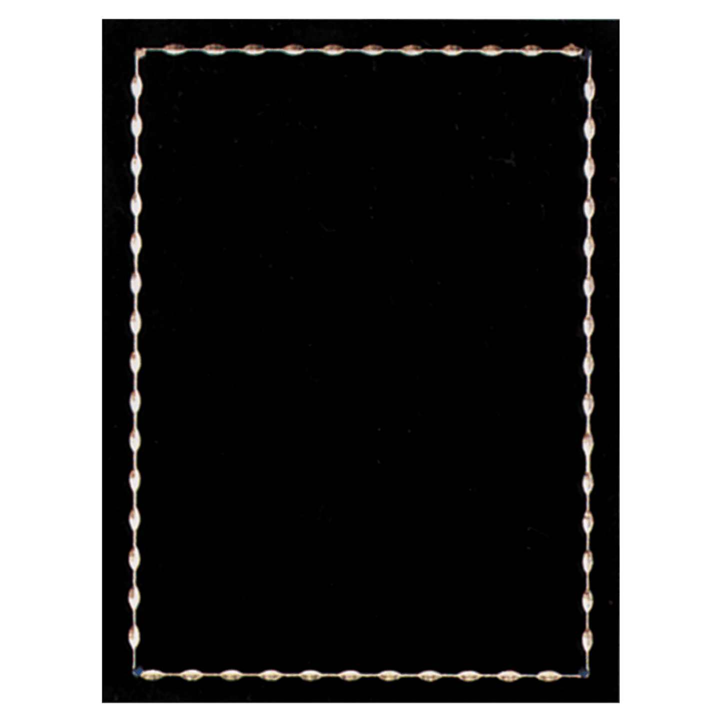 6" x 8" Laser Engravable Brass Plated Steel Jewel Carved Plate with Four Holes