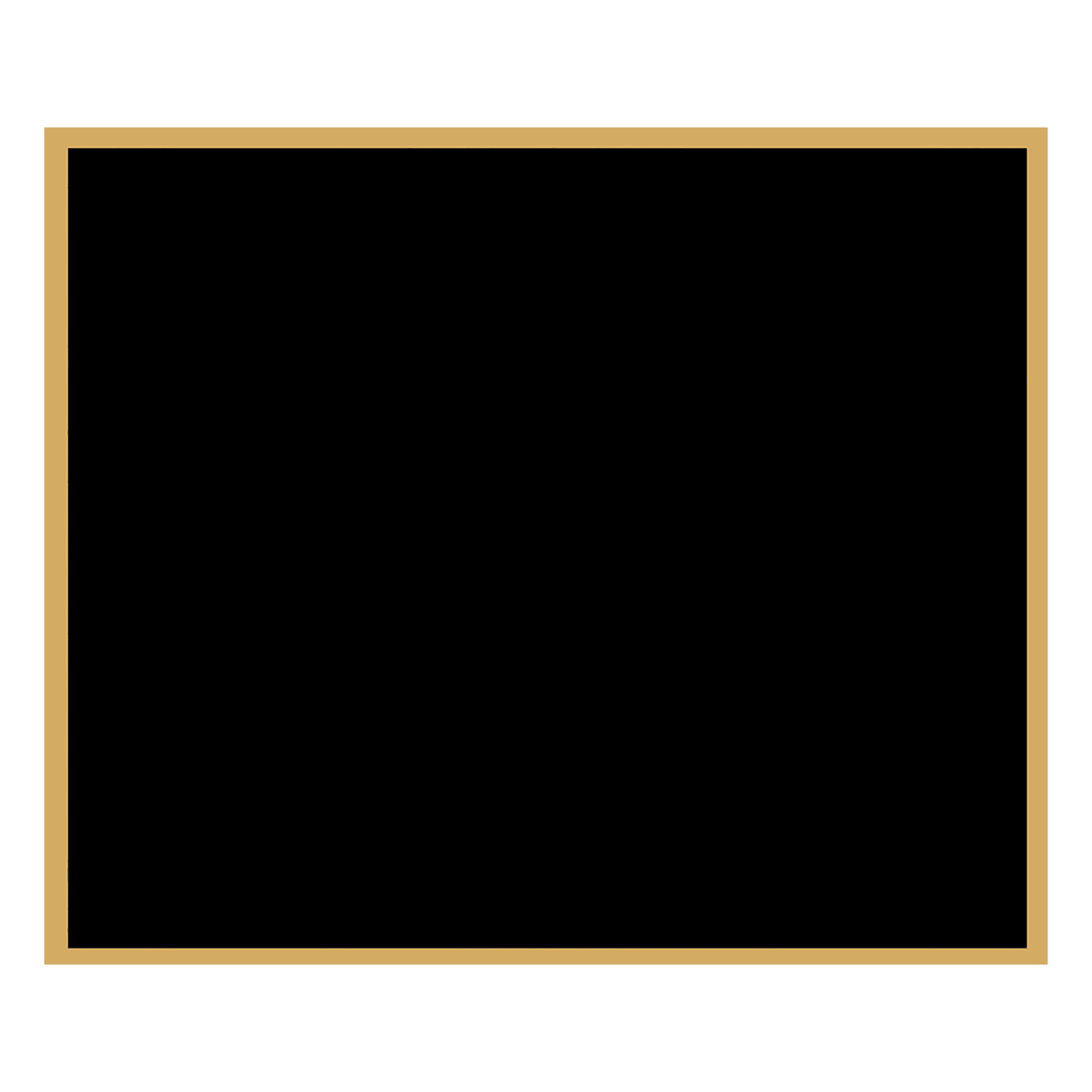 1 7/8" x 2 1/4" Black Laserable Brass Plaque Plate with Gold Border