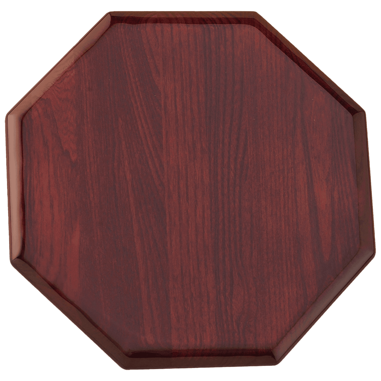 10" x 10" Octagonal Rosewood Piano Finish Plaque