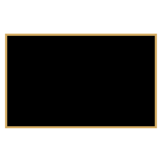2" x 3 1/8" Black Laserable Brass Plaque Plate with Gold Border