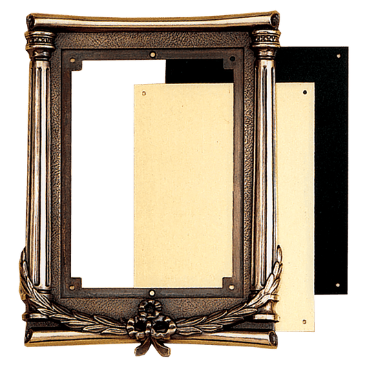 7 3/4"x 10" Antique Bronze Column Frame Holder-Frame Only, Plates Sold Separately